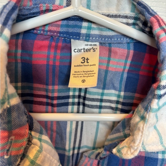 Carter’s 3T Flannel Shirt - Picture 2 of 3